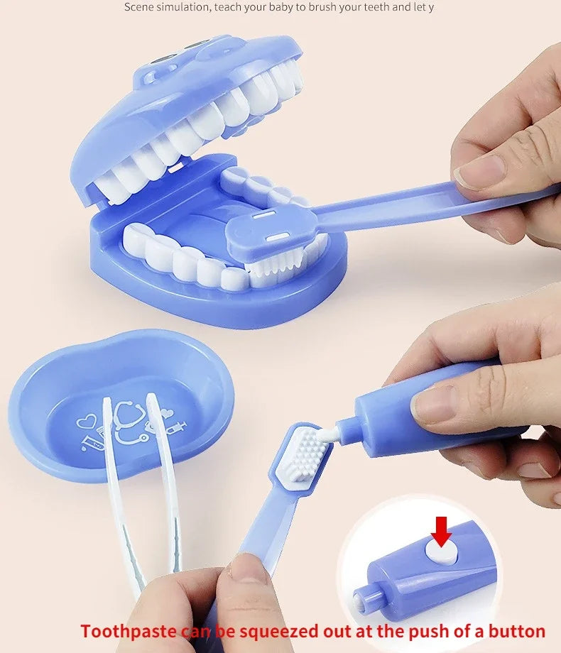 Children Montessori Toys Parent-child Interaction for Girl Boy Dentist Check Teeth Model Doctors Role Play Baby Montessori Toys