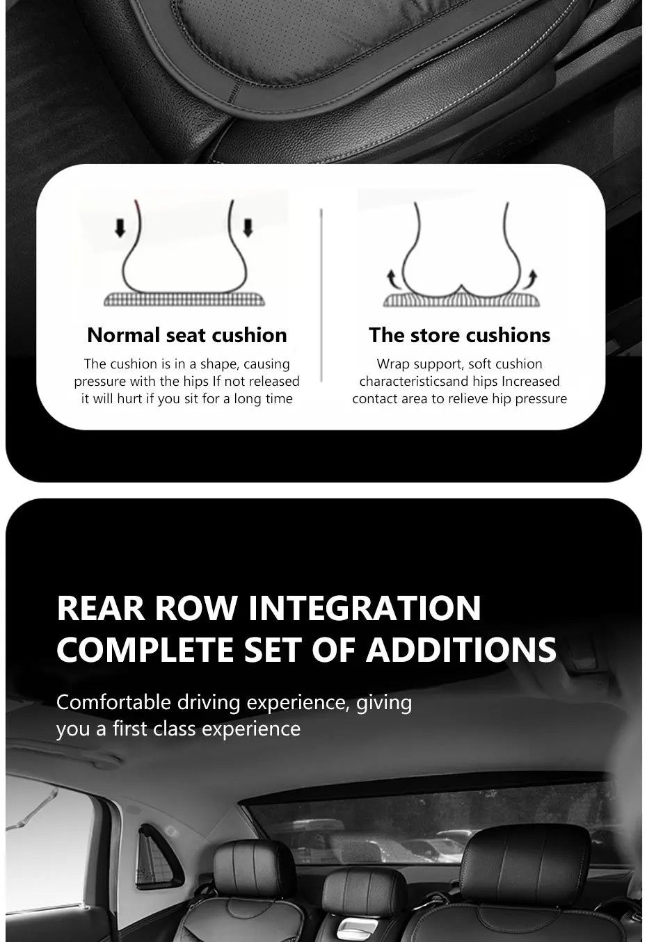 SEAMETAL Nappa Leather Car Seat Cover Universal Winter Seat Cover Soft Breathable Seat Cushion With Waist Pad Comfortable Mats