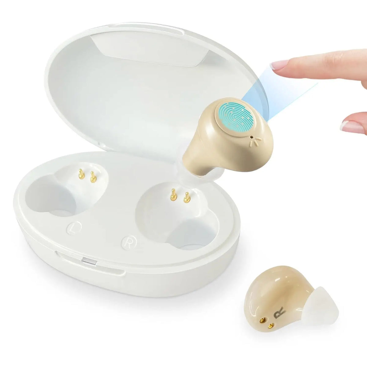 OTC Rechargeable Hearing Aid, Long Battery Life, Intelligent Noise Reduction, Excellent Comfort, Almost Invisible Hearing Aid
