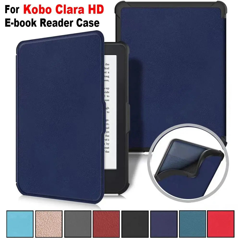 For KoBo Clara HD 2018 Smart Folio Cover 6 inch E-book Reader Case N249 Funda Shockproof Protective Shell Auto Sleep/Wake