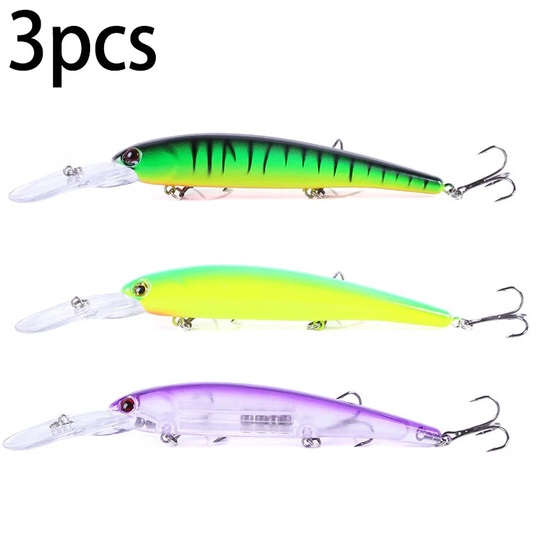 1pcs 16cm 20g Deep Diving Large Minnow Wobbler Lure Artificial Hard Bait Crankbait Bass Pike Perch Walleye Fishing Tackle