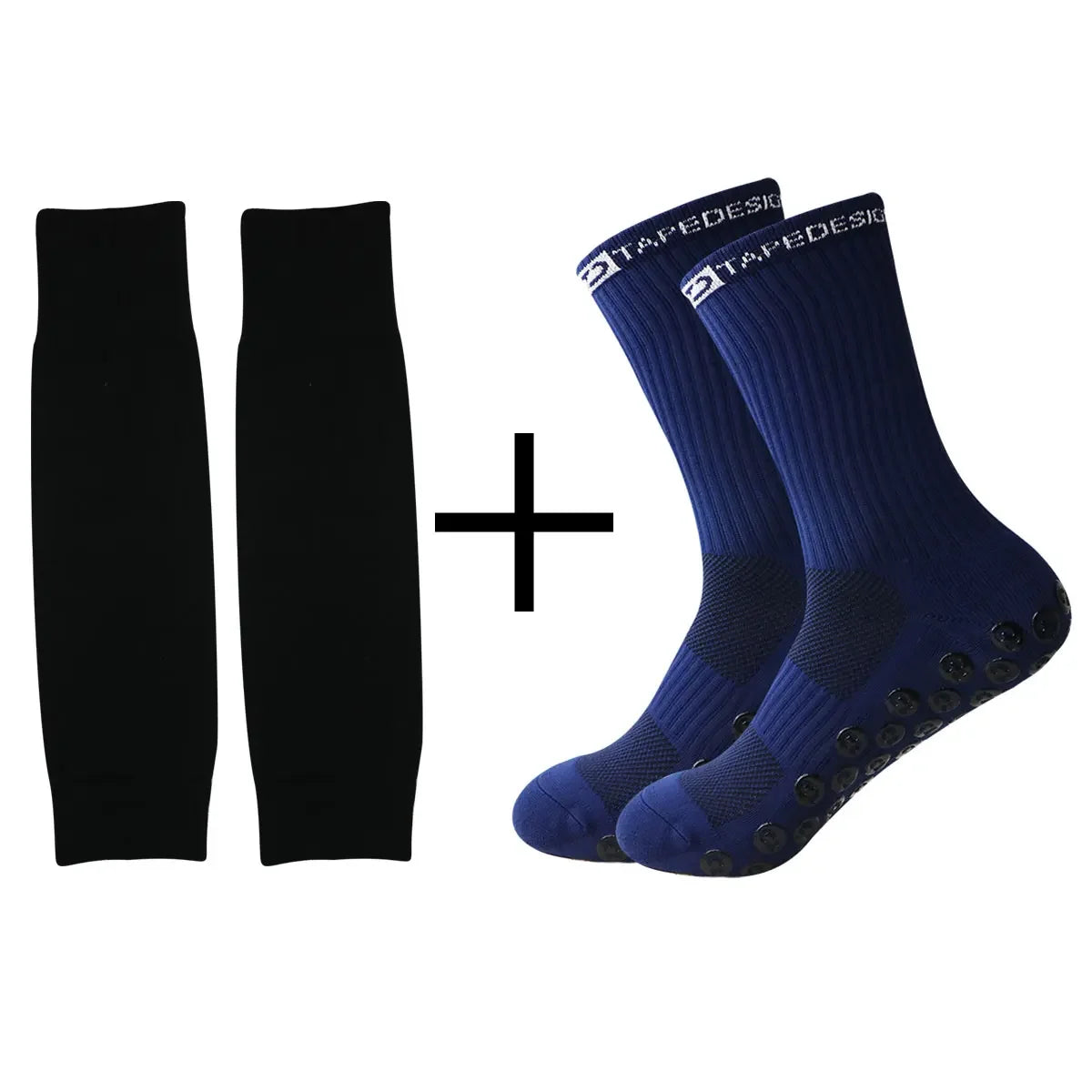 2 sets of professional non-slip sports socks, non-slip rubber grip mat, football socks, yoga jump rope boxing