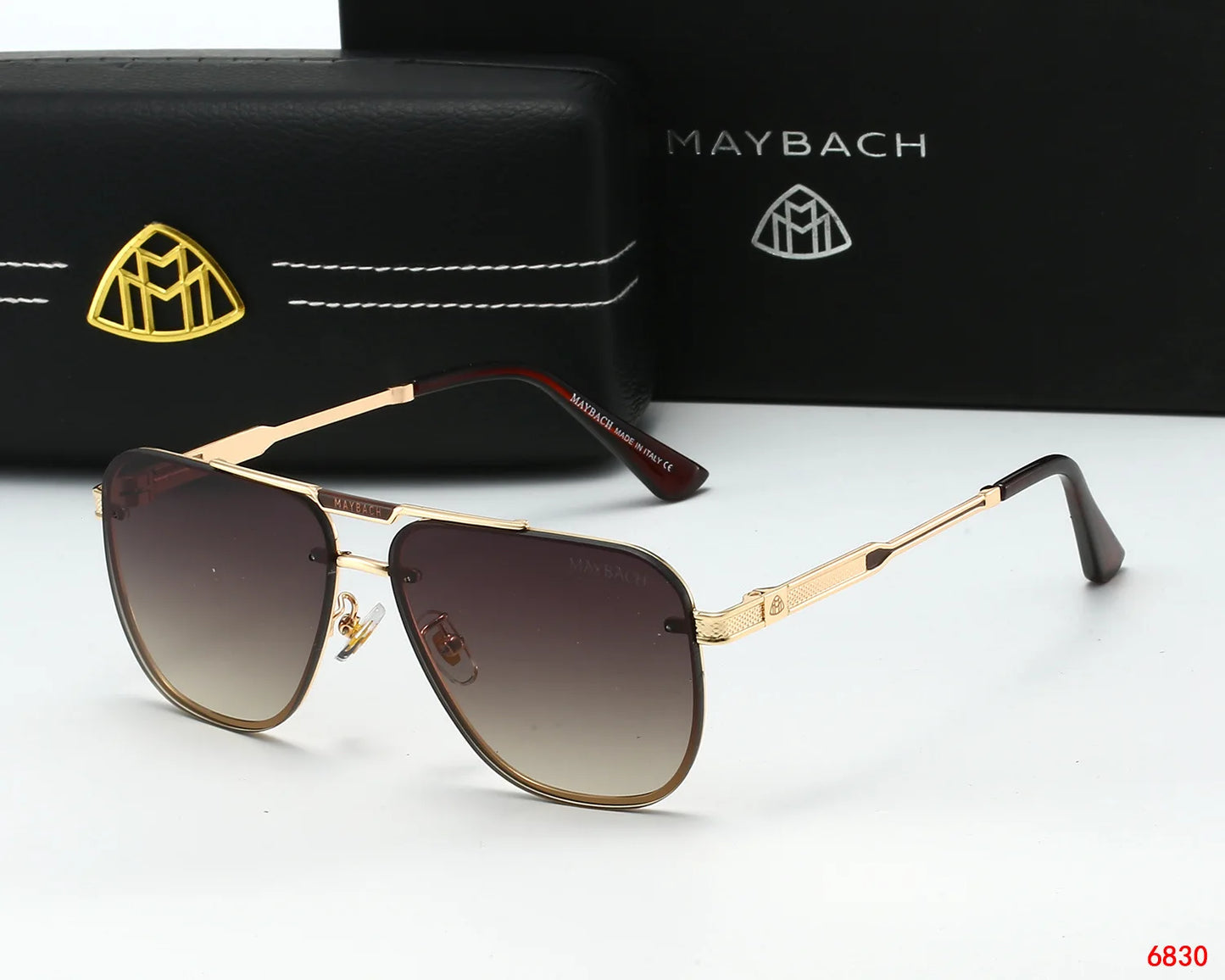 MAYBACH Sunglasses Luxury brand UV400 Protection for Men and women Classic Sun Glasses High Quality Eyewears Pilot Goggle 6830