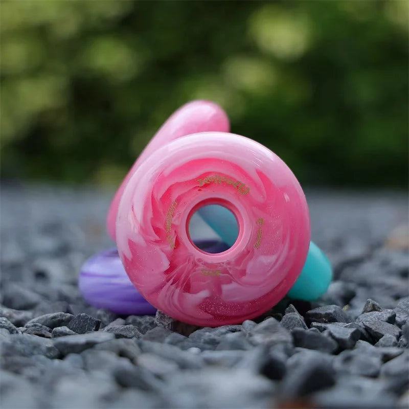 85A LBS Full Meat Jade Wheel with White Yellow Purple Pink Cyan 80mm 76mm 72mm Roller Skating Wheels Slalom Tire for SEBA FSK 8p