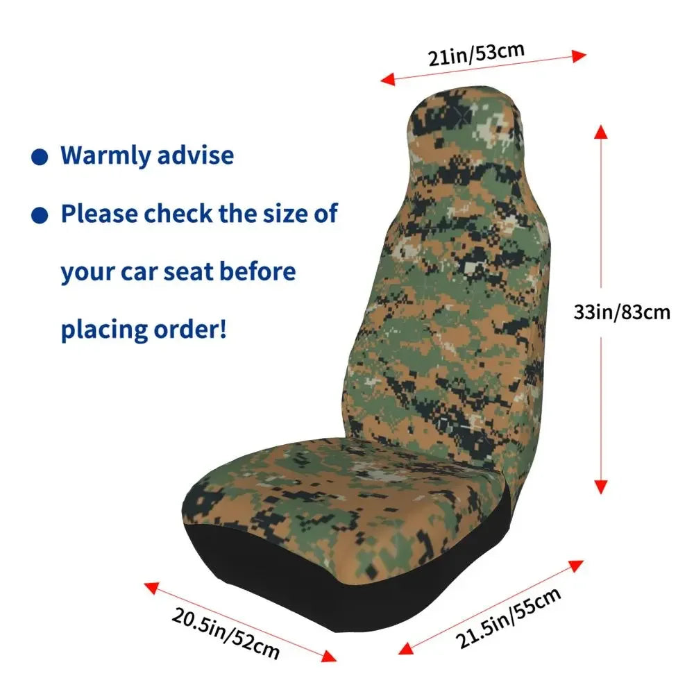 Urban Style Camouflage Universal Car Seat Cover Off-Road For SUV Multicam Front Rear Flocking Cloth Cushion Fabric Hunting