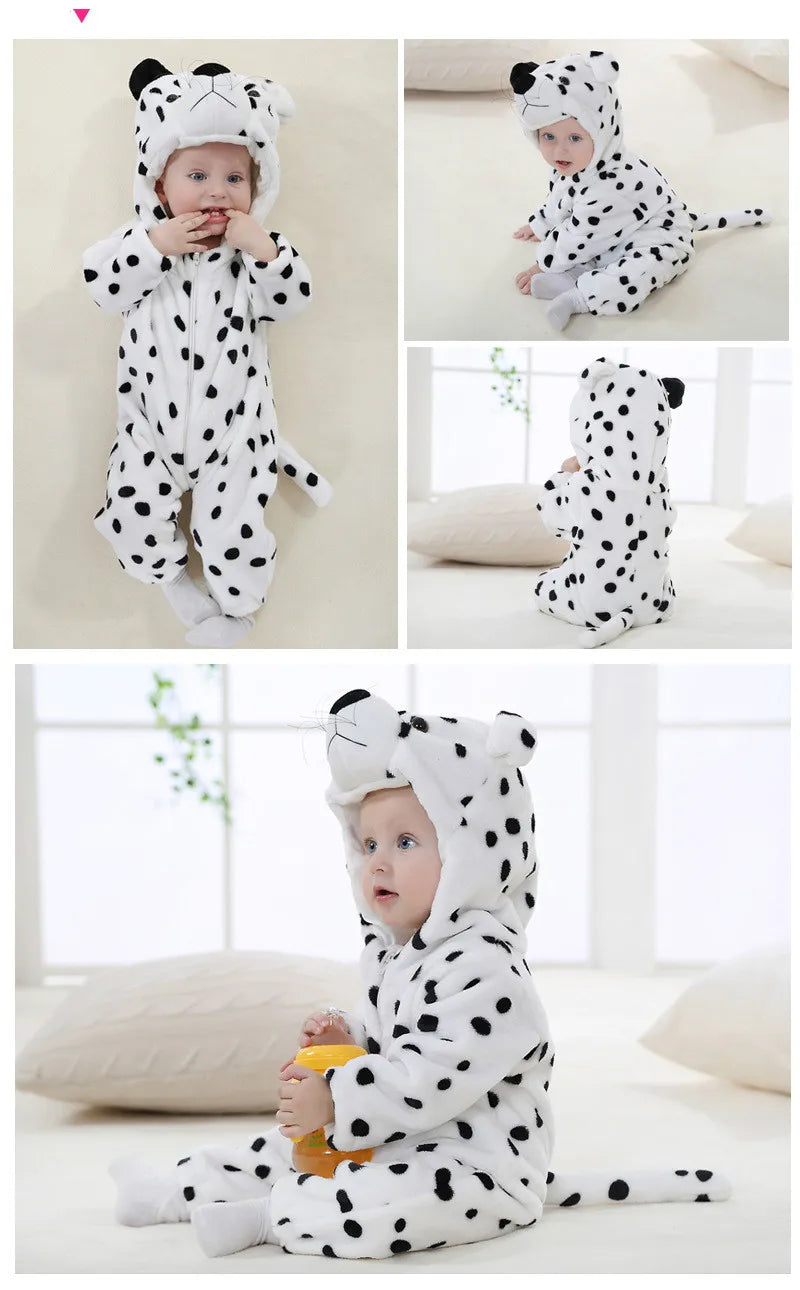 Baby Kigurumi Dragon Cow Monkey Animal Cosplay Costume Baby Girl Pajamas Winter Plush Jumpsuit for Toddler Boys 1 to 2 3 4 Years