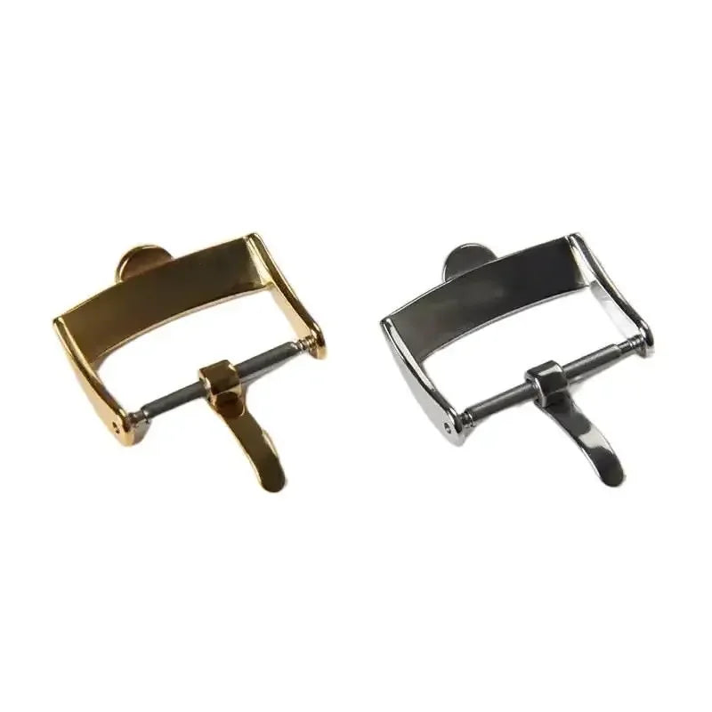 12 14 16 18mm Stainless Steel Watch Buckle Silver Gold Pin Clasp Fit for Omega DE VILLE Strap Buckle Stock