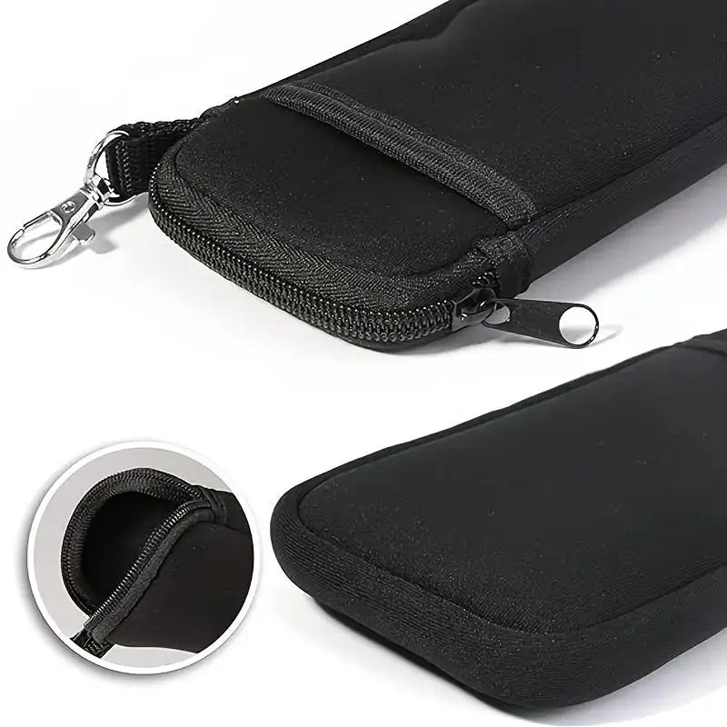 Portable Zipper Soft Glasses Case With Carabiner Sunglasses Case Zipper Eyeglass Pouch Glasses Protective Shell Bag 2 Style