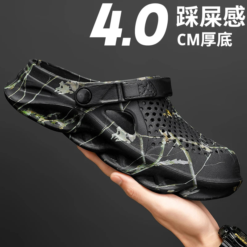 Men's Summer Sandals Clogs Men Women Breathable EVA Thick and Soft Sole Slippers Beach Water Shoes Couple's Clogs Big Size 47