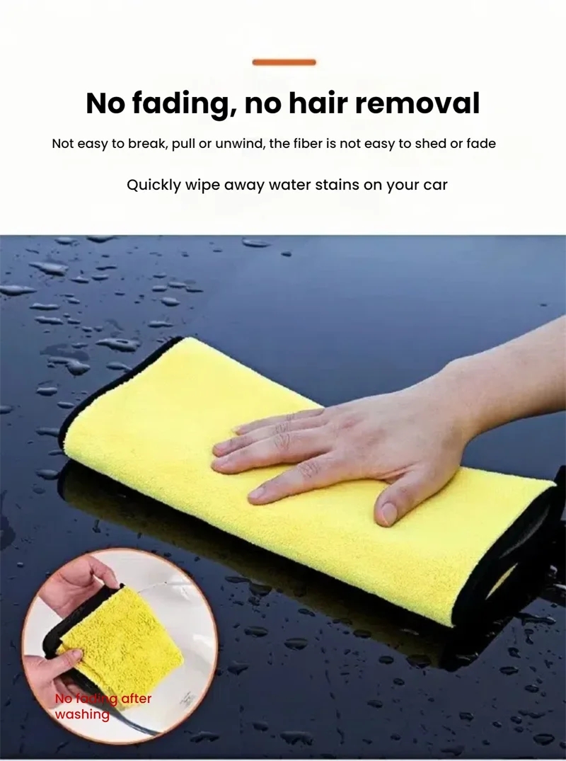 High Quality Microfiber Car Wash Towel Absorbent, Scratch - Free Cleaning Cloth for Drying & Auto Detailing - Ideal for Car Care