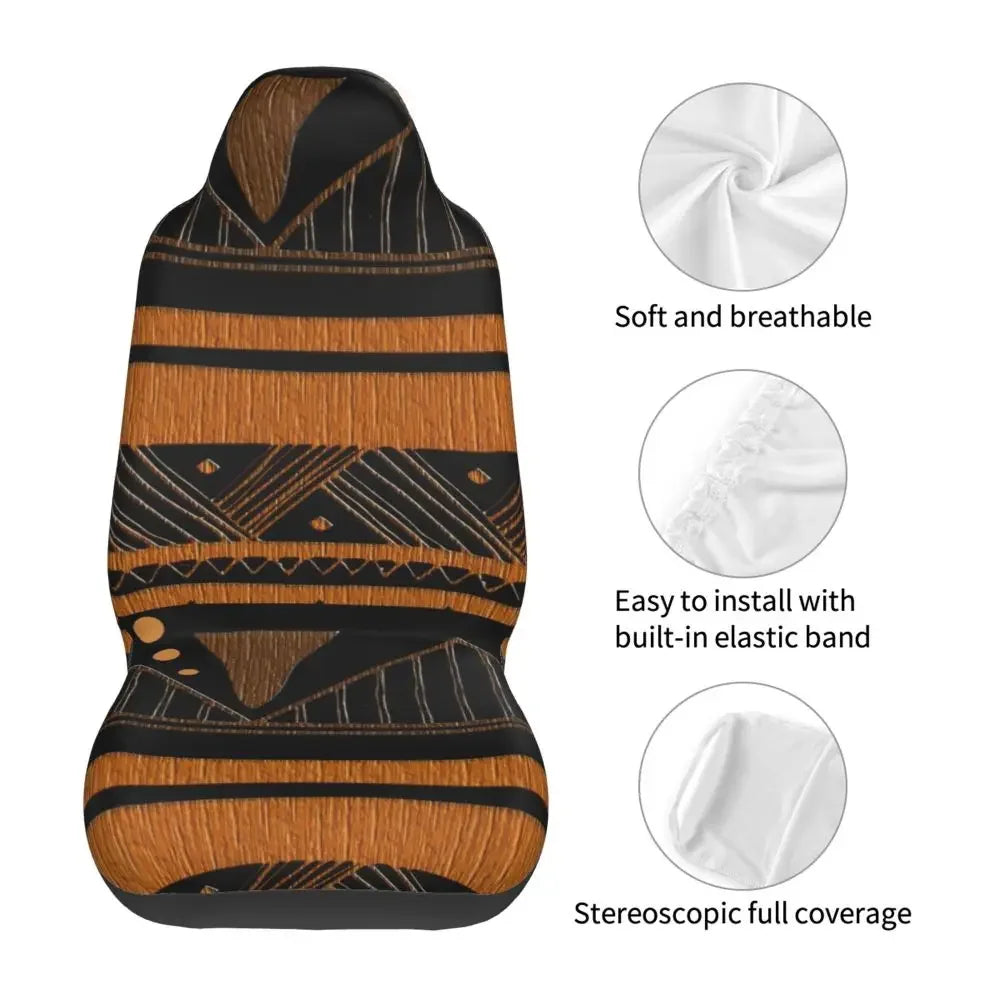 Antique African Textile Print Universal Car Seat Cover Protector Interior Accessories Women Seat Cushion/Cover Seat Protector