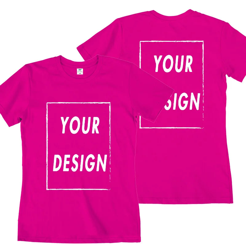 Men's customized T-shirt with their own logo, text, and photos printed on the front and back, customized high-end gifts, Europea