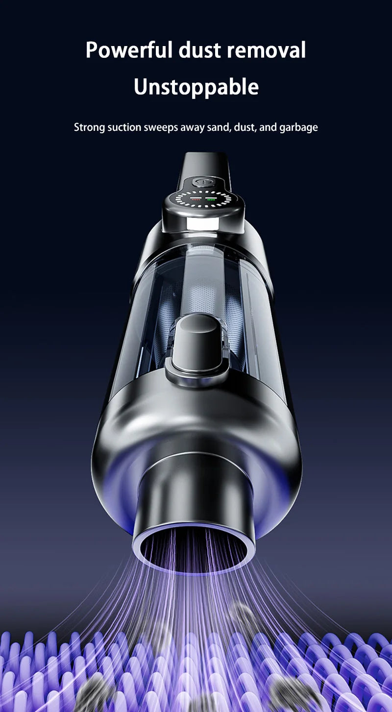 Car vacuum cleaner wireless one-button dust dump high-power portable vacuum cleaner large suction mini handheld vacuum cleaner