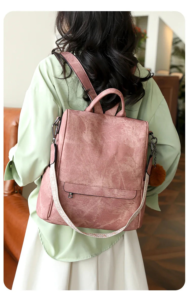 Womens Purse pu Leather Backpack Purse for Women Fashion Backpack Ladies Designer Ladies Shoulder Bags for Travel College Work