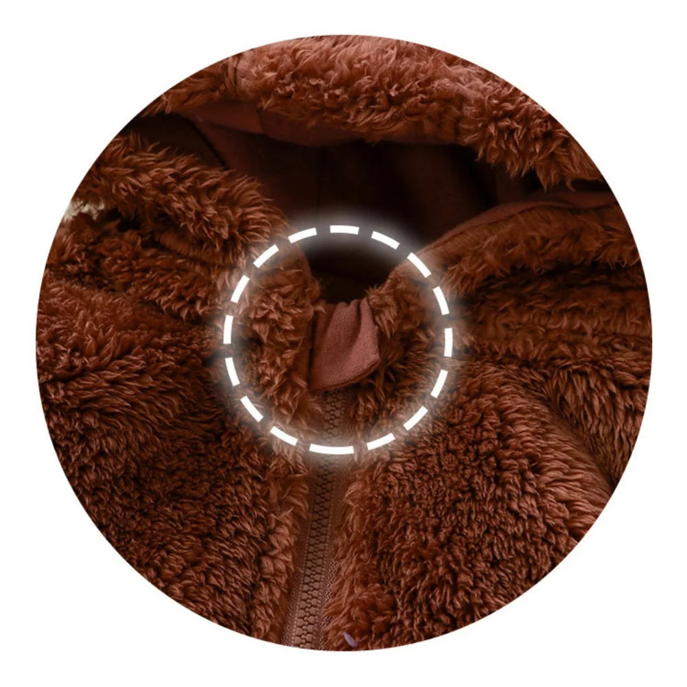 Winter Baby Clothes Cute Cartoon Bear Baby Rompers Pajamas Infant Boy Girls Animal Costume Zipper Jumpsuit 0-24 Months