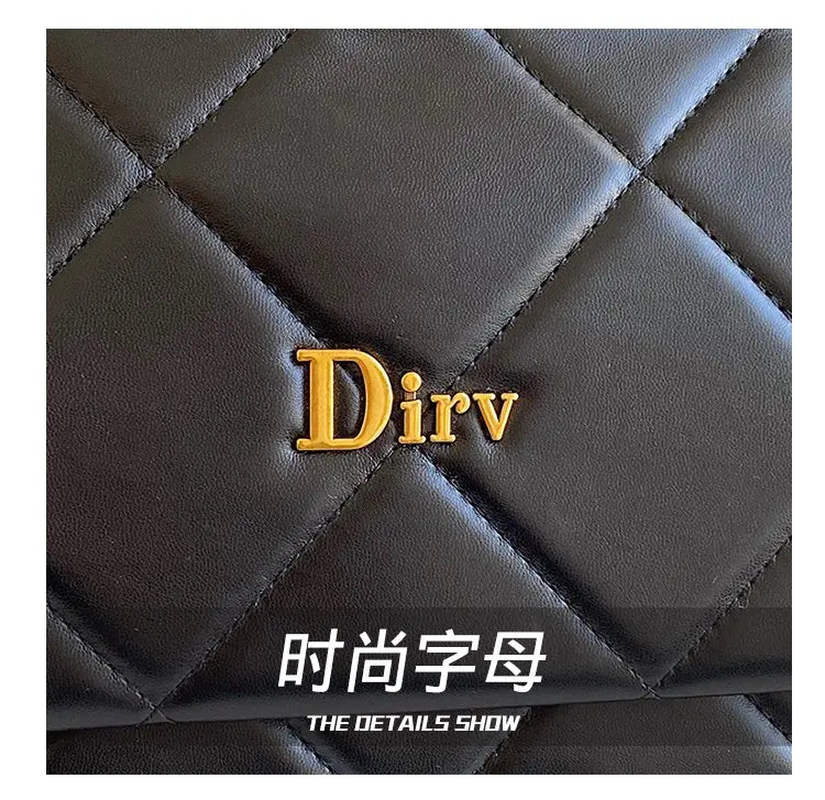 Square Vintage Leather Crossbody Bag Women Handbag Designer Shoulder Tote Purse Classic Diaper Bag