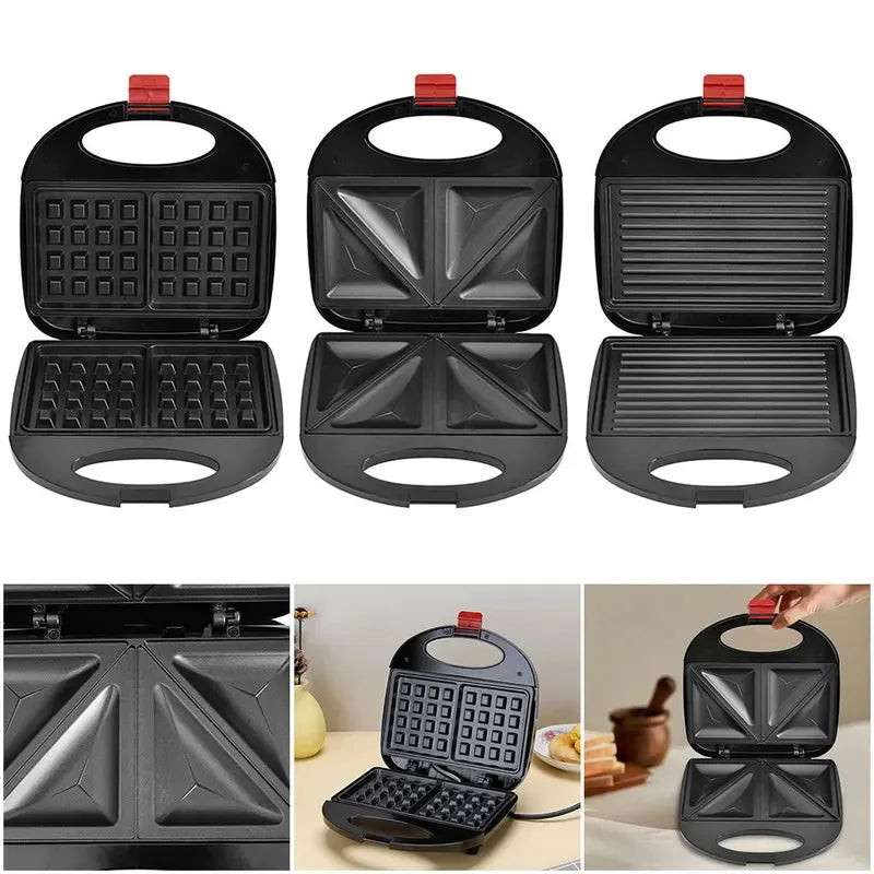 750W Nonstick Electric Waffle Maker Cooking Kitchen Appliances Non-stick Iron Pan Breakfast Waffles Machine Sandwich Maker Press