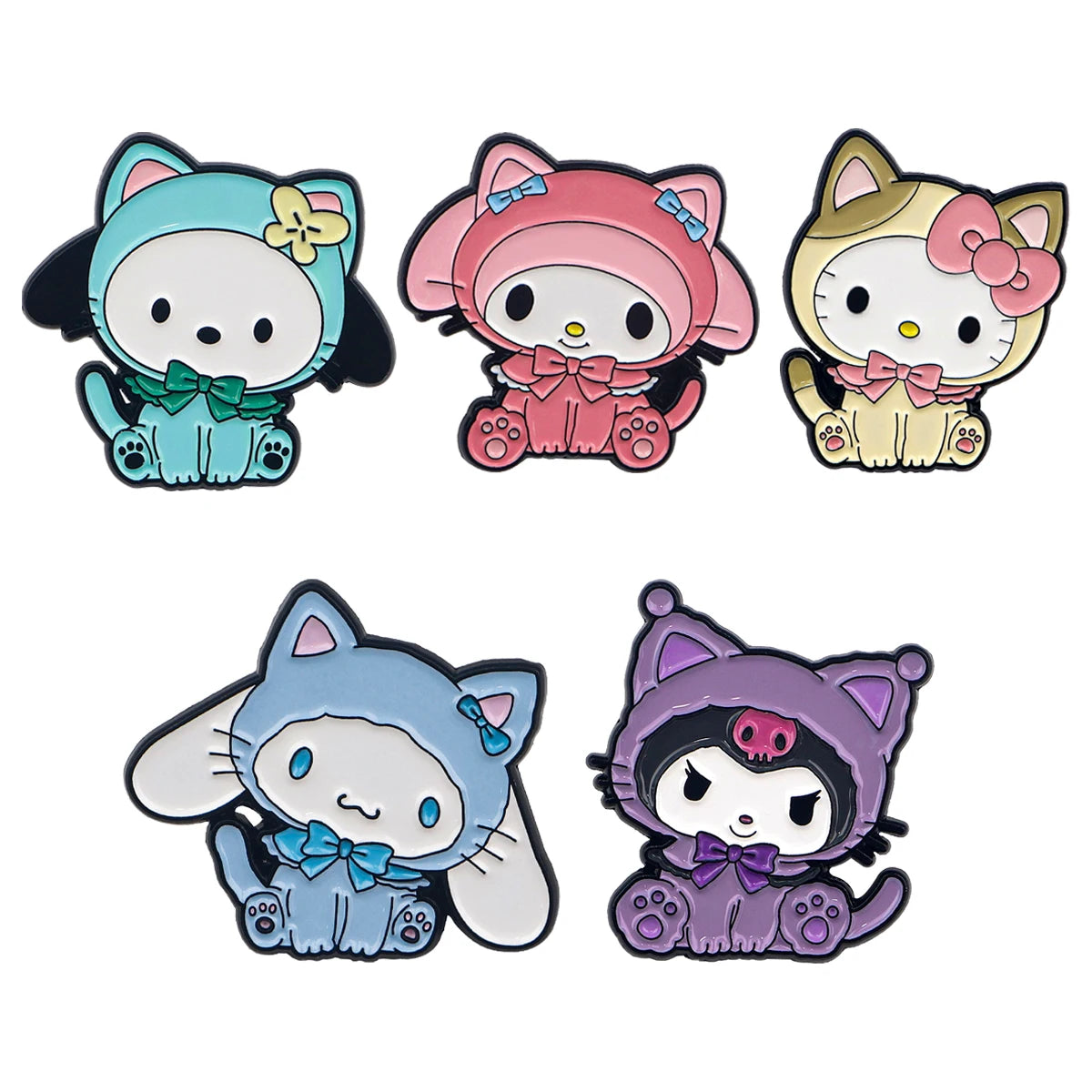 Cute Cat Enamel Pin Kawaii Anime Brooch Pines Lapel Pins Badge on Backpack Clothing Accessories Fashion Jewelry Girls Gifts