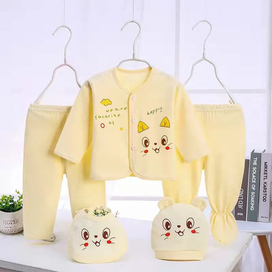 5PCS Newborn Girl Clothes Set New Born Going Home Clothes 0 3 Months Baby Clothing New Born Cotton Underwear Set