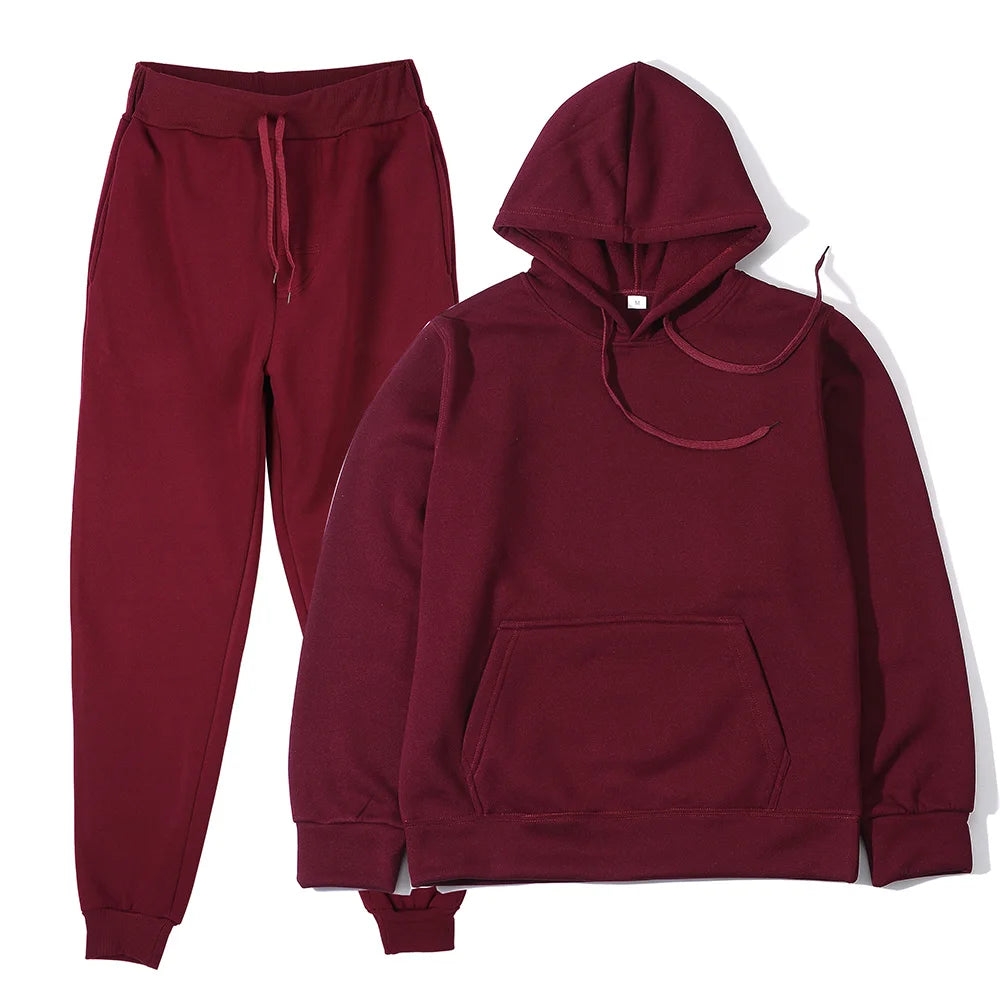 Men's Sports Suits Fashion Tracksuit Women Hoodies + Pants Two Pieces Sets Running Casual Sweatshirts Sweatpants Men's Clothing