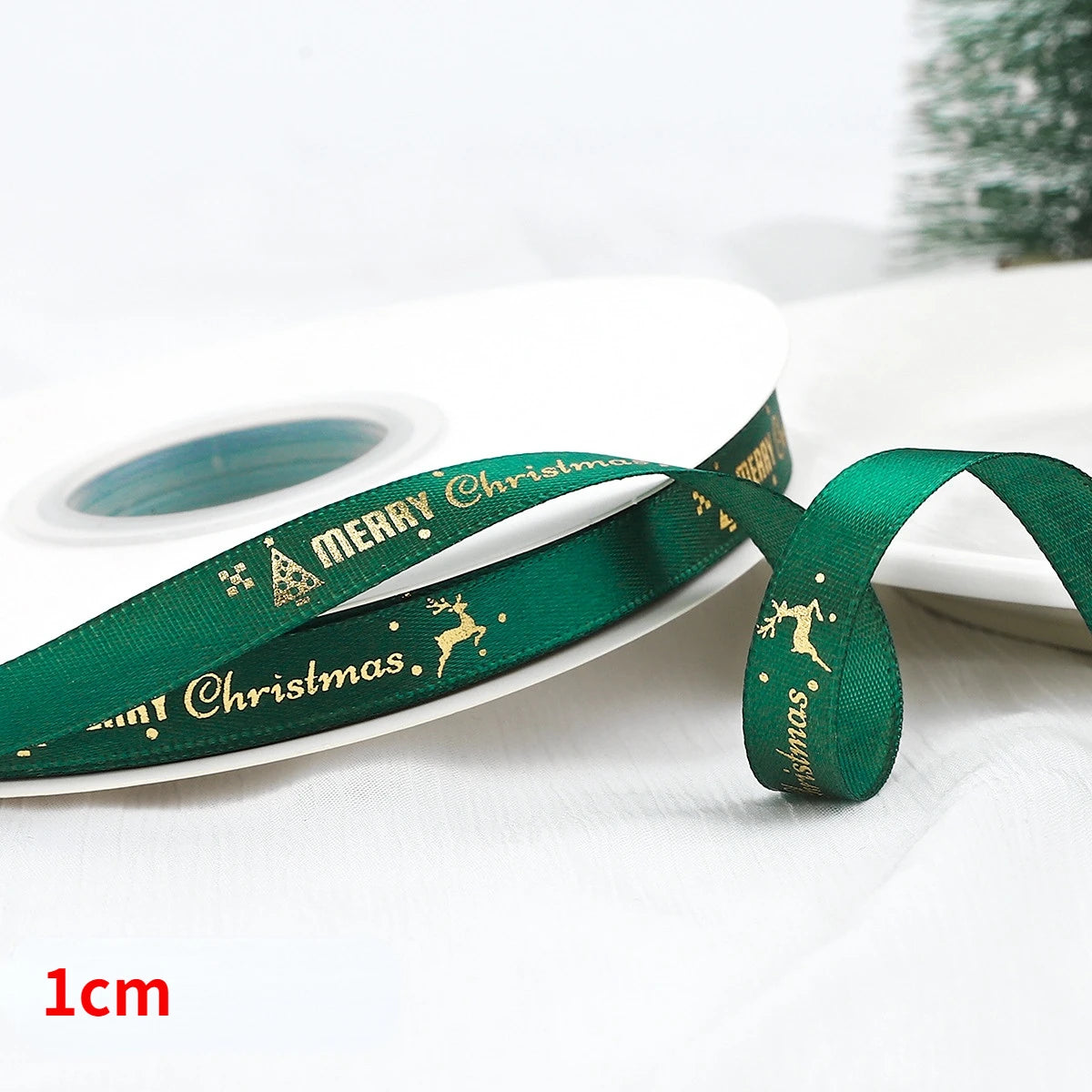 5yards Christmas Ribbon Printed Christmas Polyester Ribbon For Handmade Design Christma Decoration DIY Cake Bouquet Gift Packing