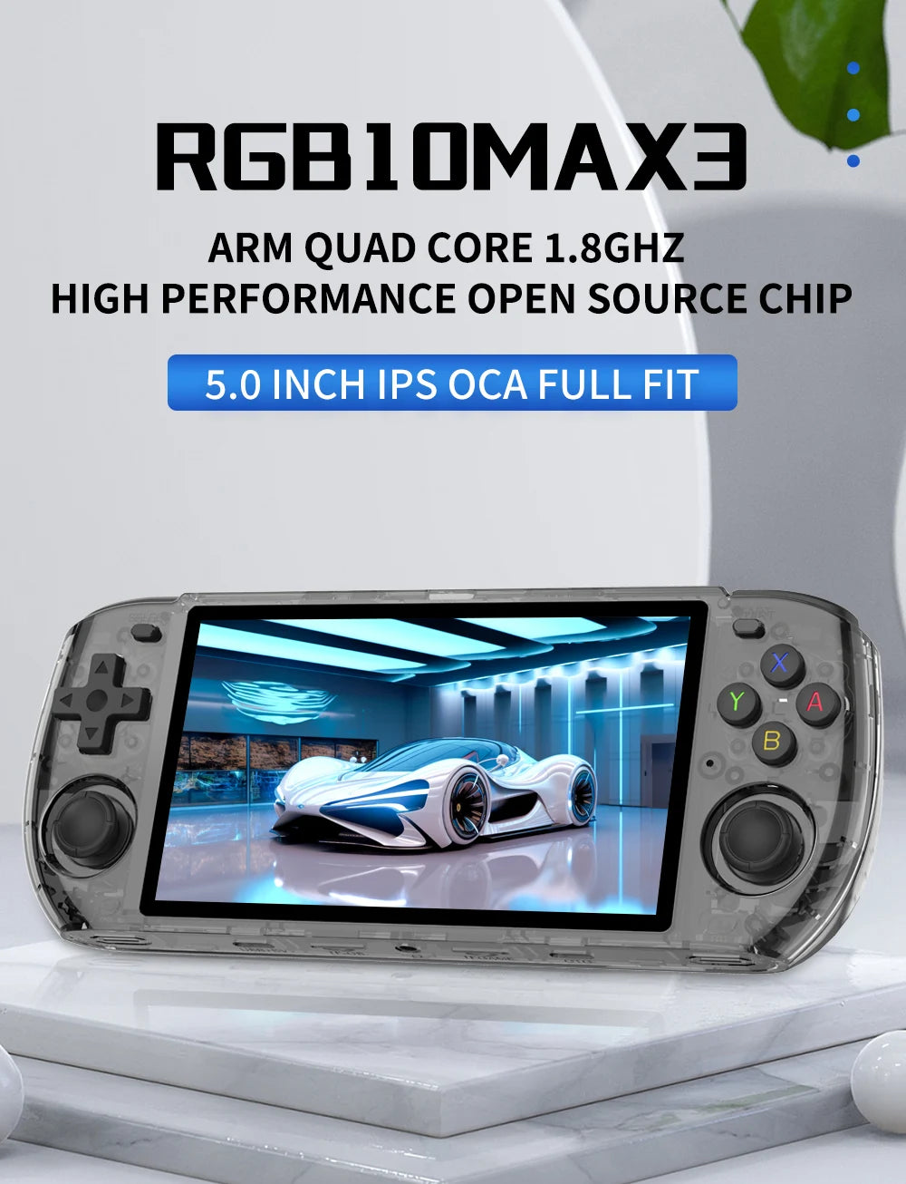 POWKIDDY RGB10 MAX3 Retro Handheld Game Console RK3566 5 Inch 1280*720 Ips Screen Open-Source Retro Gaming Children's Gifts