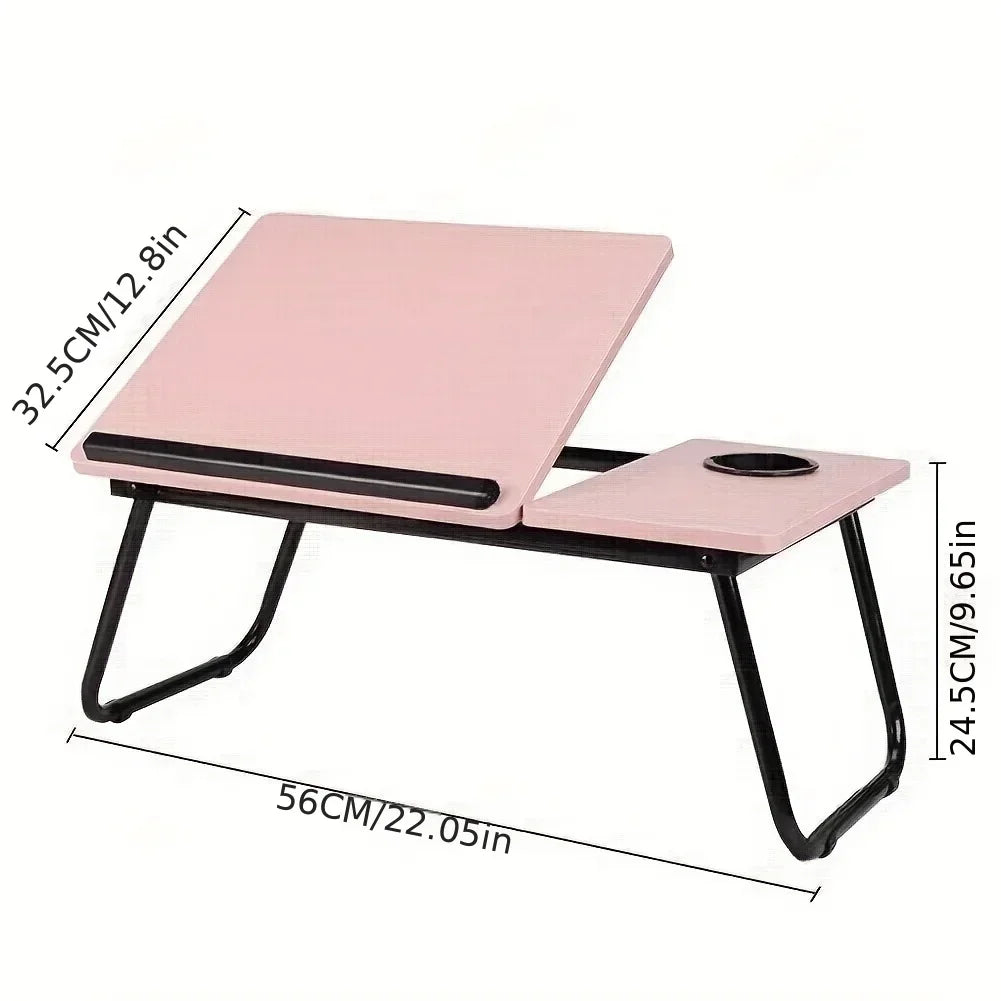 Computer Lazy Desk with Ergonomic Design, Integrated Foldable Table with Adjustable Height, Compact and Practical  Desk