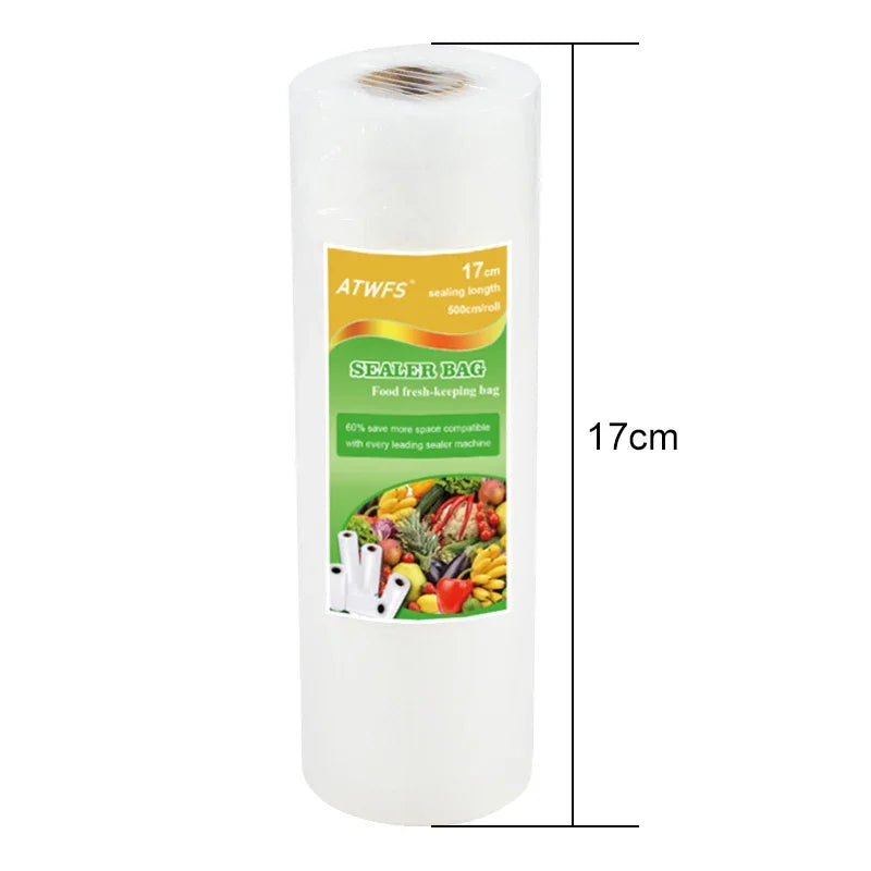 Vacuum Bag Packaging Food Vacuum Sealer Bags for Food Storage Keep Products Fresh Bag 12/17/20/25/28cm*500cm 1 Roll