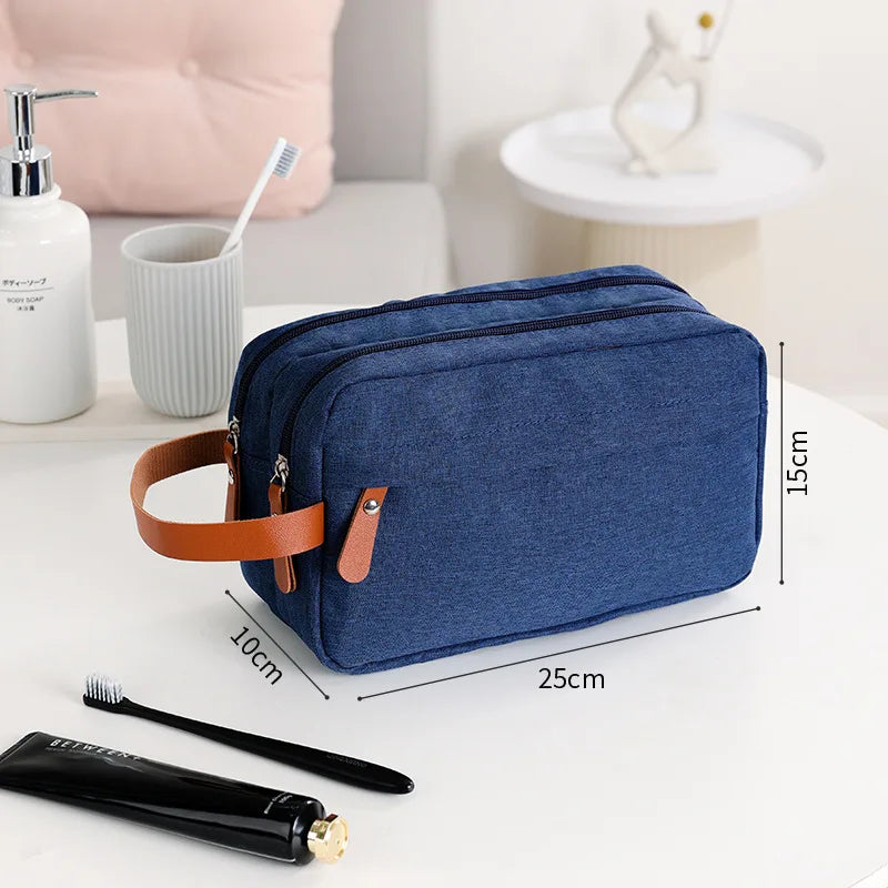 Men's Personalized Name Oxford Grooming Bag Double-layer Large Capacity Storage Bag Ideal Makeup Organizer Toiletry for Grooming