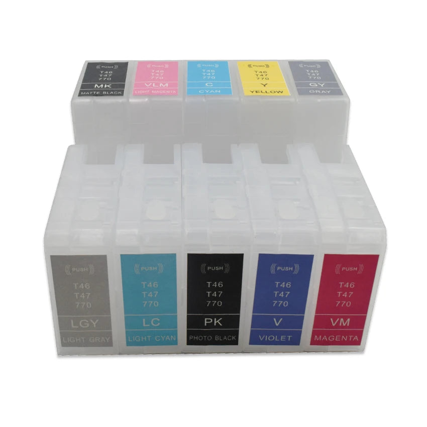 Europe T46S T46Y T47A Refillable Ink Cartridge No Chip Or Chip Reset For Epson SureColor SC-P700 SC-P900 P700 P900 Printers