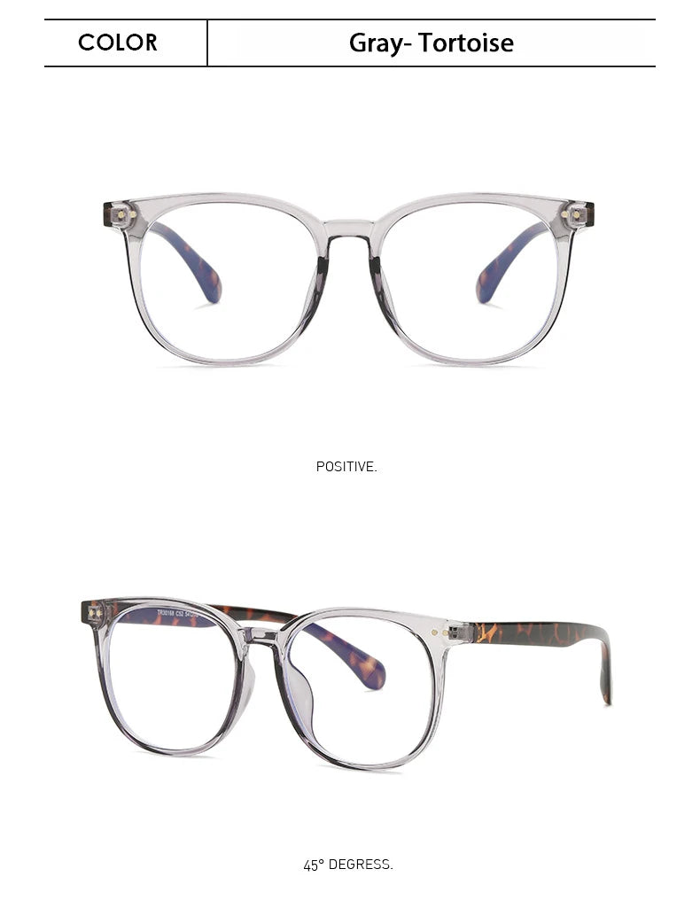 New TR round frame anti-blue light glasses for men and women plain lenses can be fitted with prescription lenses