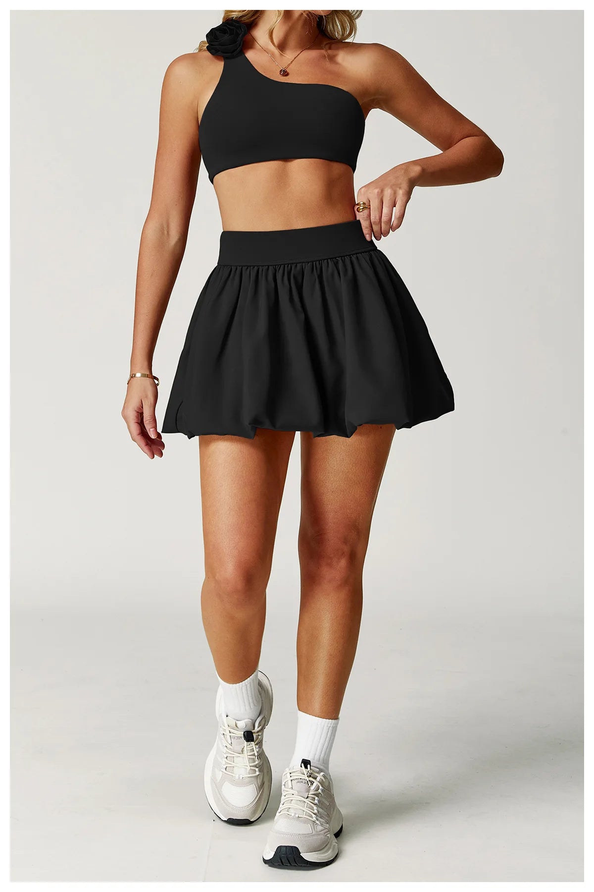 Women Sports Skirts High Waist Yoga Tennis Shorts Dress With Pocket Running Golf Skirt Quick Dry Breathable Belt Safety Pants