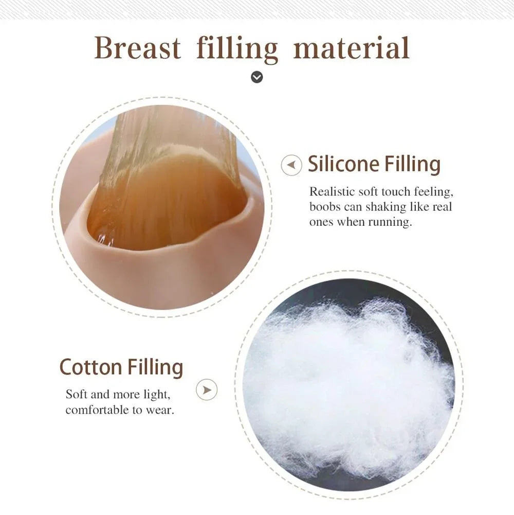 Realistic Silicone Breast Forms Artificial Fake Boobs for Crossdresser Shemale Drag Queen Transgender Cosplay