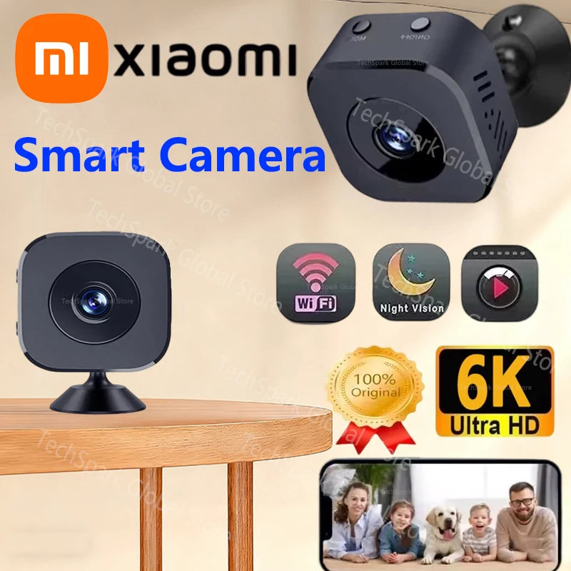 Xiaomi 6K Mini Security Camera Wireless WiFi Monitoring Security Protection Remote Night Vision Surveillance Smart Home New