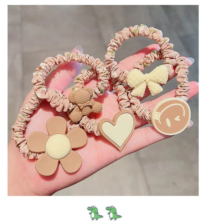 10 pieces of hair accessories, high elastic elastic ladies hair band suit, simple temperament, high ponytail hair accessories.