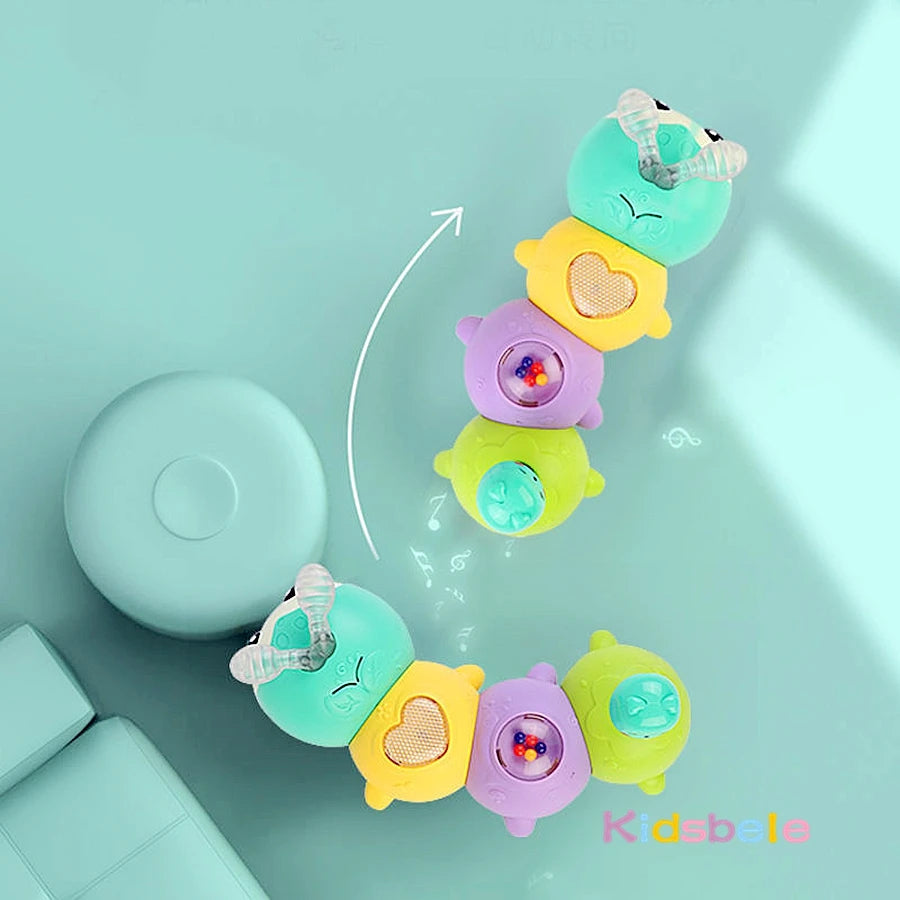 Montessori Electric Sensory Crawling Caterpillar Toys Christmas Gift for Toddler with Music and Light 1-3 Years Tummy Time Toy