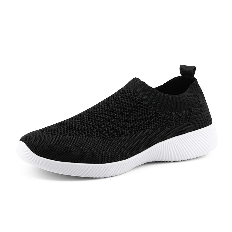 2024 Spring Women Shoes Knitting Sock Sneakers Women Flat Shoes Casual Breathable Sneakers Flats Walking Shoes for Women