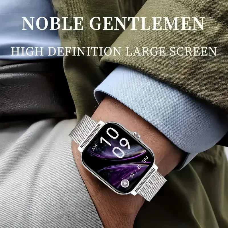 KESHUYOU 2025 Smart Watch 2.01 Inch HD Display Answer Make Call Message Preview Sport Modes DIY Dial Weather Forecast Men Women