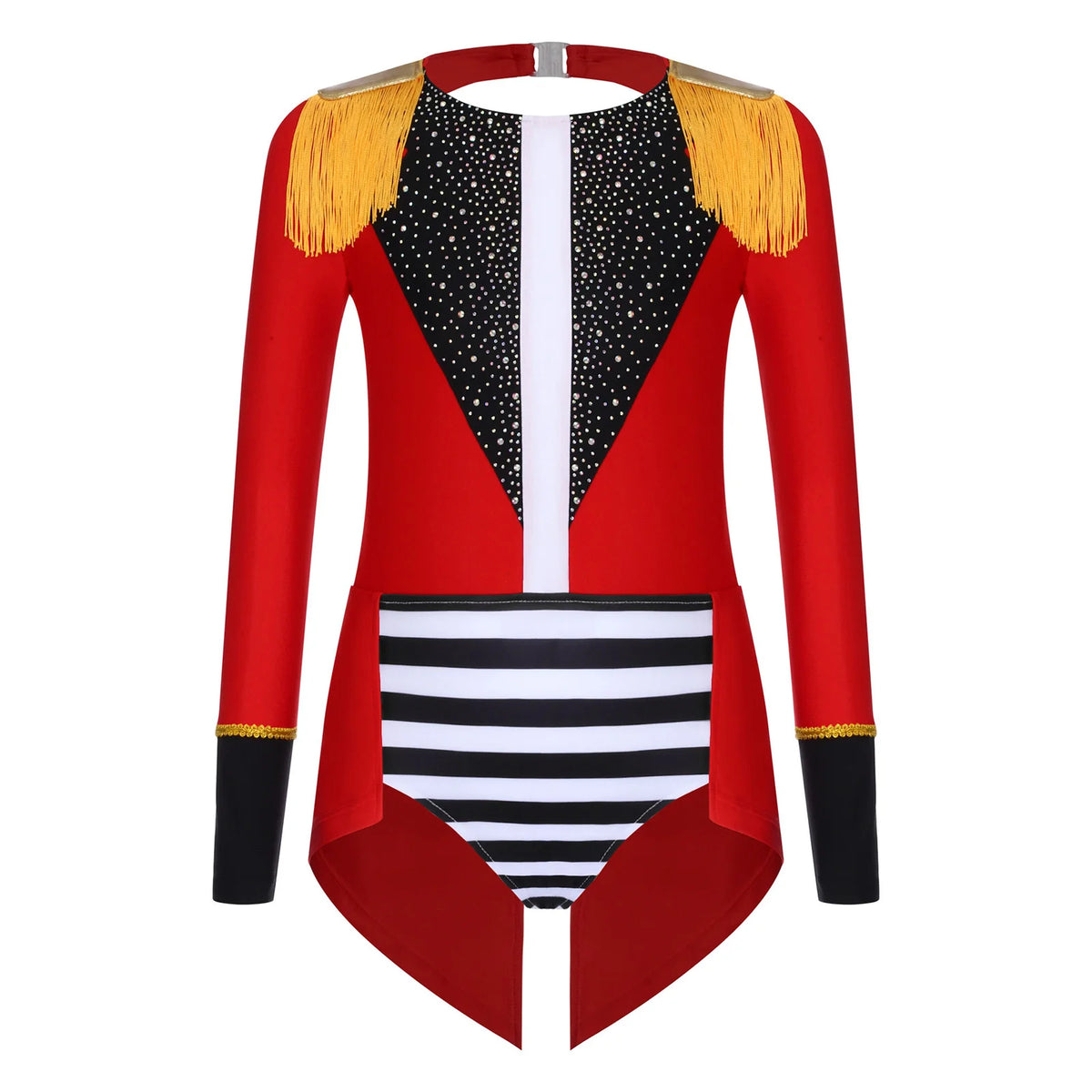 Halloween Costume Romper Circus Ringmaster Cosplay Carnival Party Shiny Sequins Leotard Dress Drum Majorette Magician Dress Up