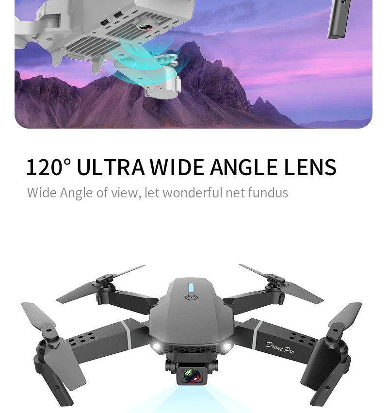 KDBFA 2024 New E88 Pro WIFI FPV Drone Wide Angle HD 4K 1080P Camera Height Hold RC Foldable Quadcopter Dron Helicopter Toys Gift