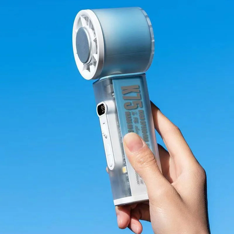 Lenovo Handheld Mini Fan Electric Hand Fans Ice Compress High-Speed Cooling USBRechargeable Portable LED Digital Display