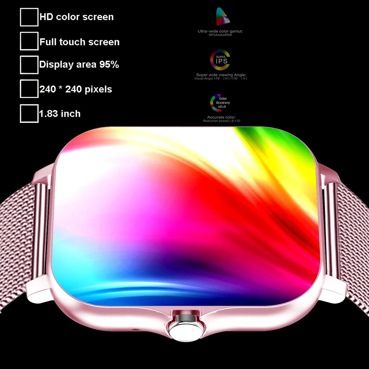 NEW 2025 Fashion SmartWatch Android Phone 2.01" Color Screen Full Touch Custom Dial Watch Women Bluetooth Call Smart Watch Men