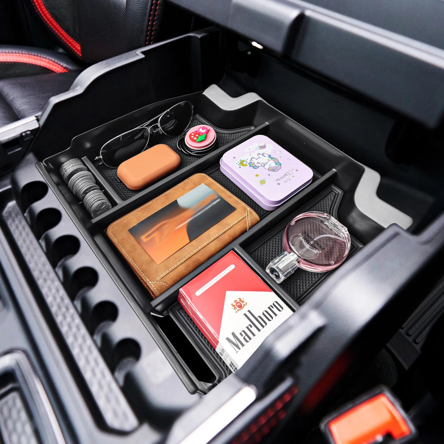 Center Console for 2024 Dodge RAM TRX 1500 2023 2022 2010-2021 Armrest Storage Organizer Car Storage Box Coin Interior Tray Box