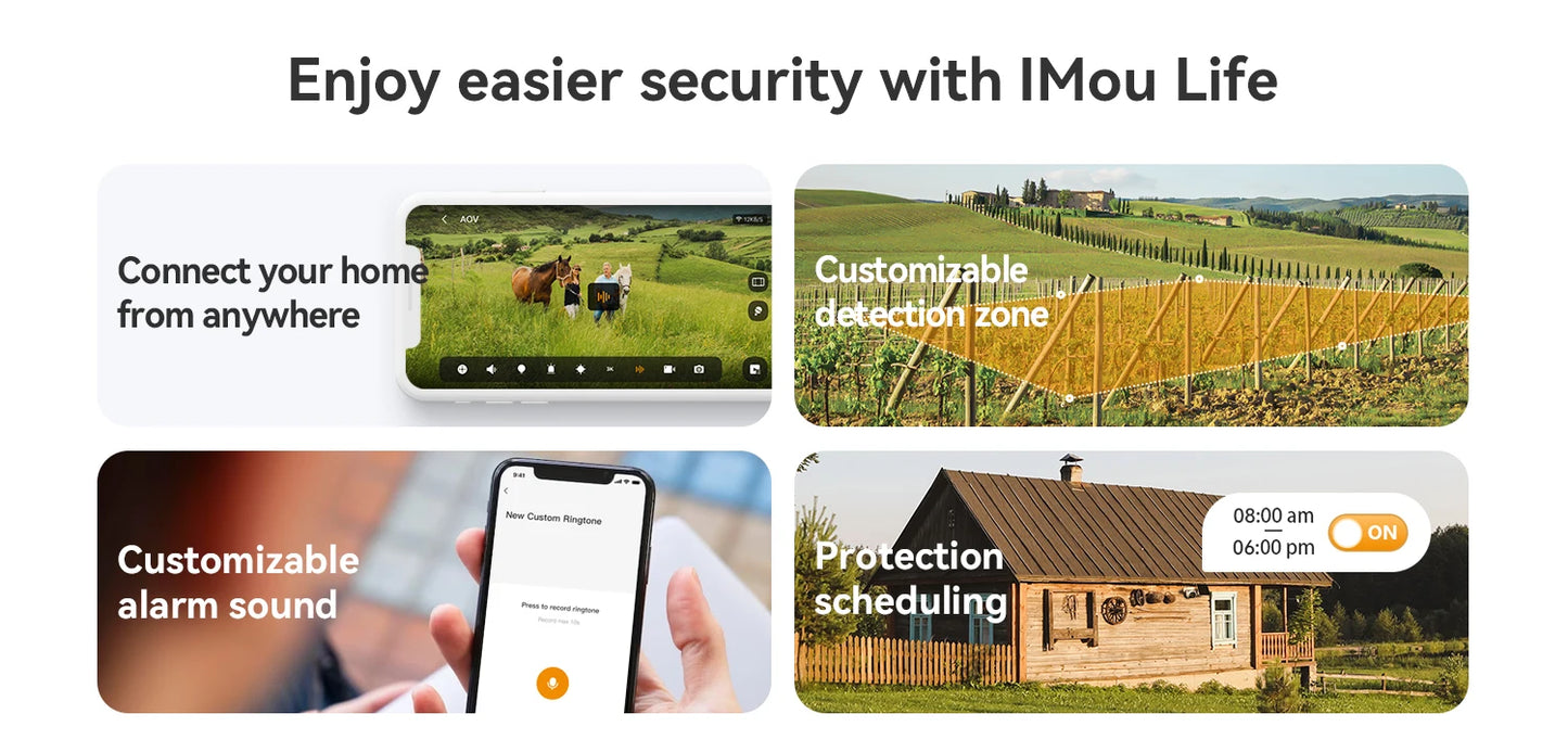 IMOU AOV PT 5MP With Solar Panel 360° PTZ Outdoor Security Camera 4G LTE Wifi Network 10000mAh Battery Auto Tracking IP Camera