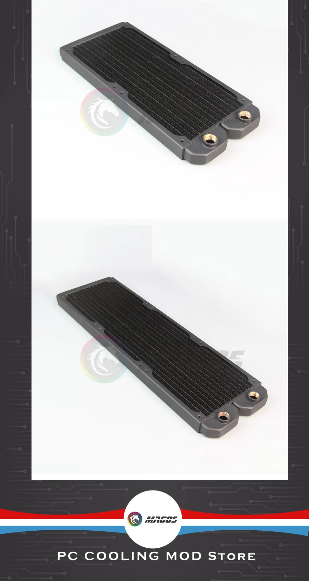 Computer Water Cooling Radiator Slim 20mm Copper 120/240/360/480mm Watercooler Heat Exchanger 12cm Fan Cooler