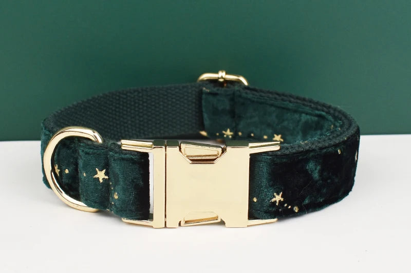 Luxury Personalized Dog Collar  Leash set custom，custom Logo detachable dog bow tie collar designer dog collar and leash set