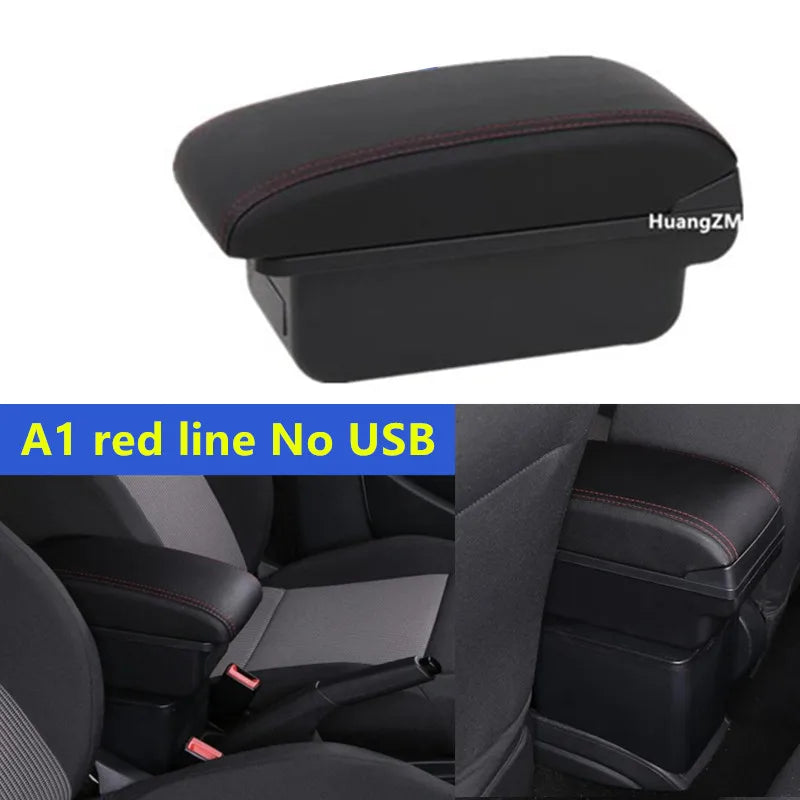 For Honda Jazz Armrest For Honda Fit Jazz 3 2014-2019 Car Armrest Box Car Storage Box Retrofit Accessorie Simple installation