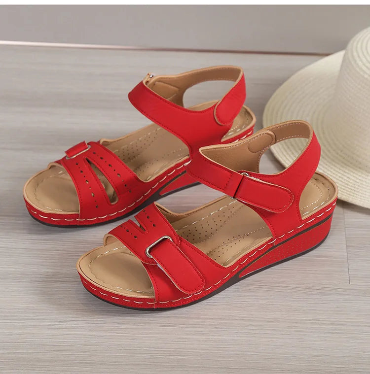 Women Shoes Sandals Summer Party Walking Shoes Retro Sandals For Women Wedge Sandals Ladies Soft Female Women Sandal Footwear