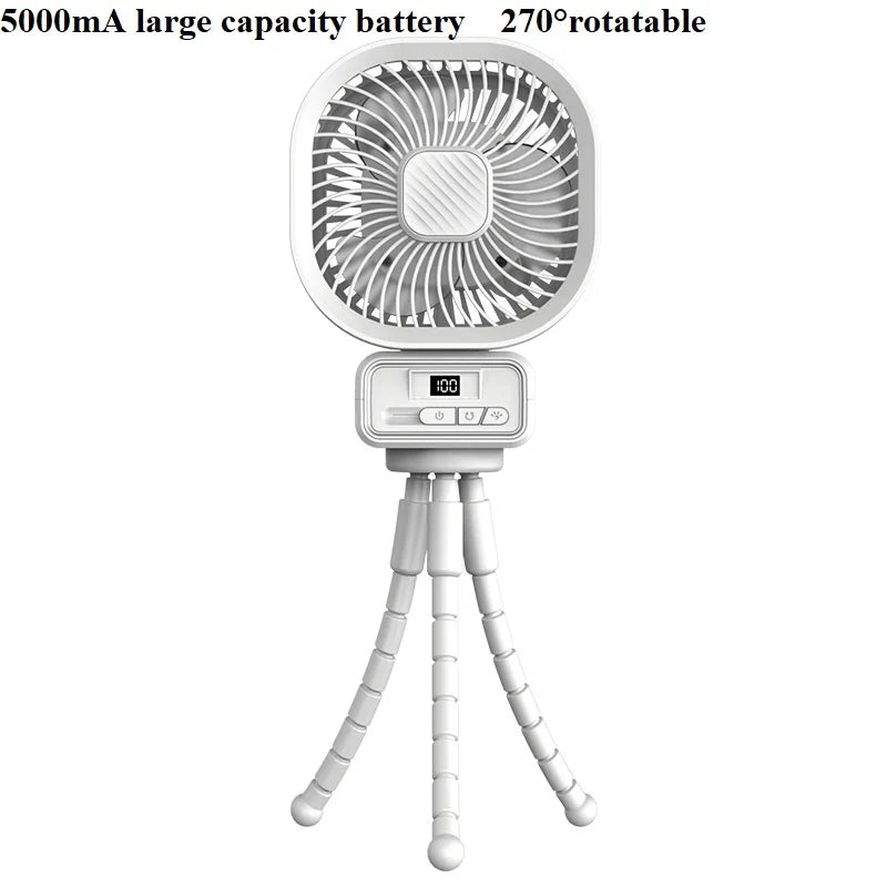 Baby Stroller Fan Mini Portable Outdoor Fan USB 3 Speed Flexible Octopus Fan Tripod Clip on Handheld Fan for Stroller Crib