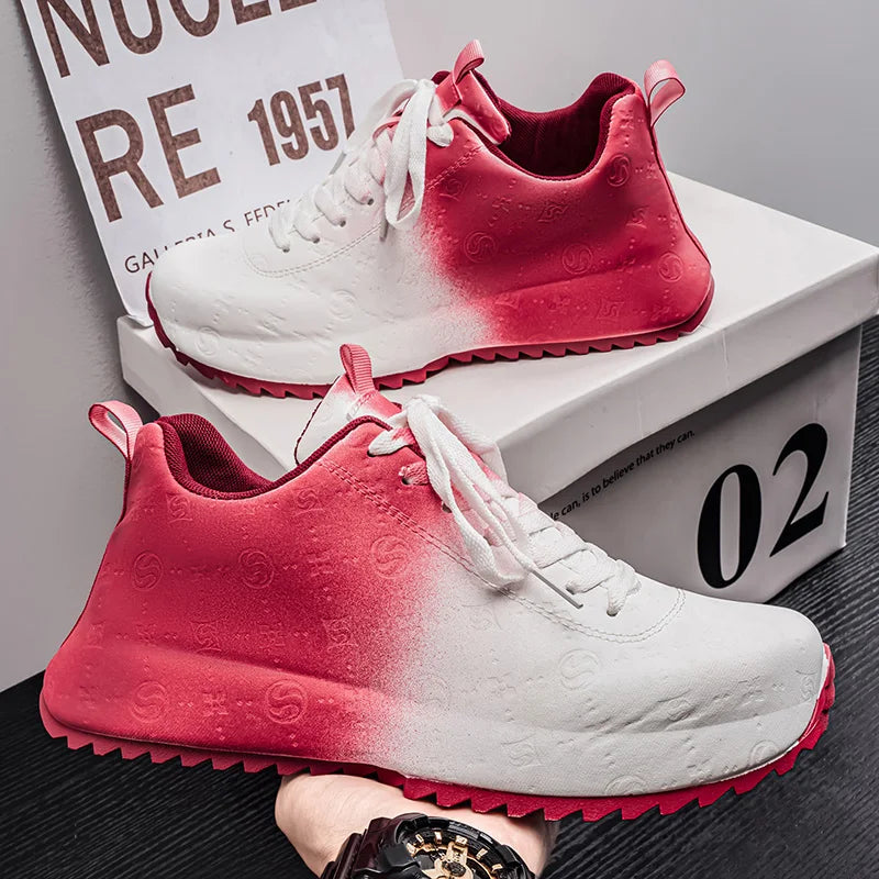 Men's Casual Sports Shoes Are Lightweight Comfortable Printed Trendy Versatile and Easy To Match with Street Style